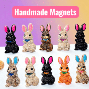 Handmade Bunny Magnets