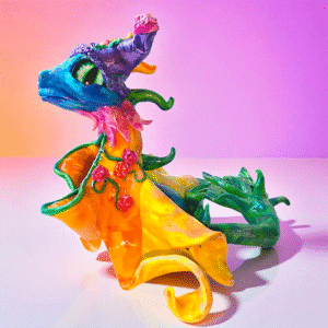 Chromalyn Dragon Sculpture